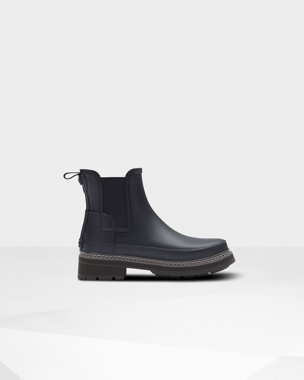 Women Hunter Refined Stitch Detail | Chelsea Boots Navy | NZ-9261-QZTI